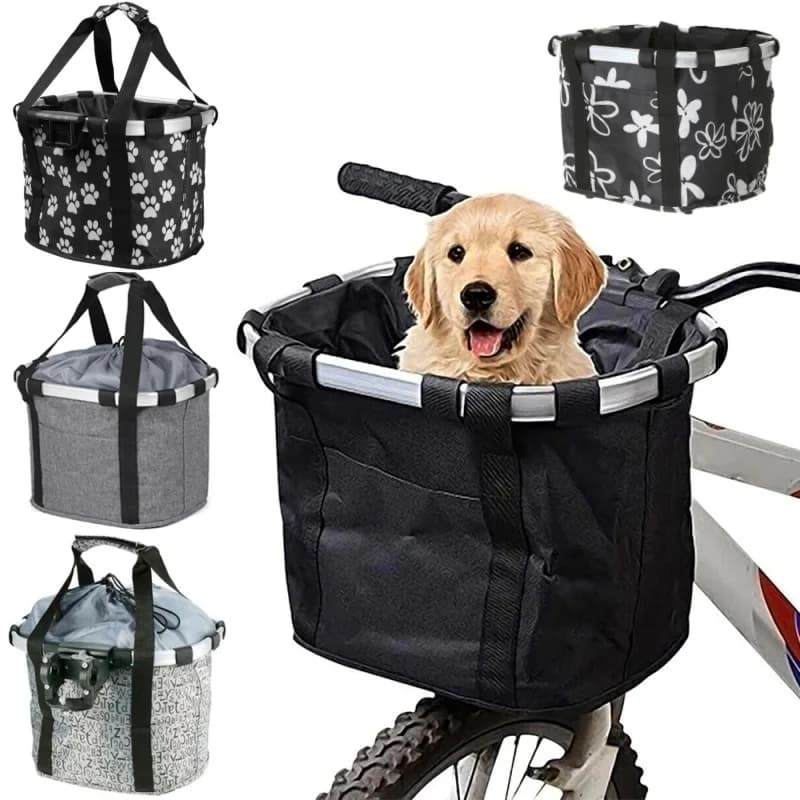 Cestino anteriore per mountain bike Borsa per il trasporto di animali domestici per bicicletta Cestino per bicicletta pieghevole e staccabile Cestino per bicicletta portatile Carico da 3 kg