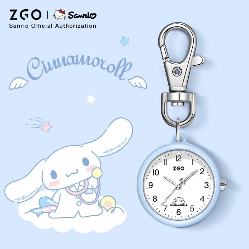 Orologio da tasca da donna ZGO Sanrio Cinnamoroll, orologio con pendente dal design semplice, impermeabile, orologio al quarzo, regalo 733