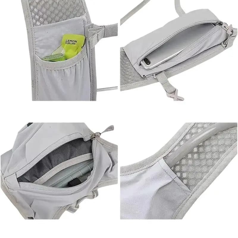 Lightweight Reflective Hydration Running Vest Chest Pack Phone Holder Water Bottle Pocket For Daily Jogging Sports Use