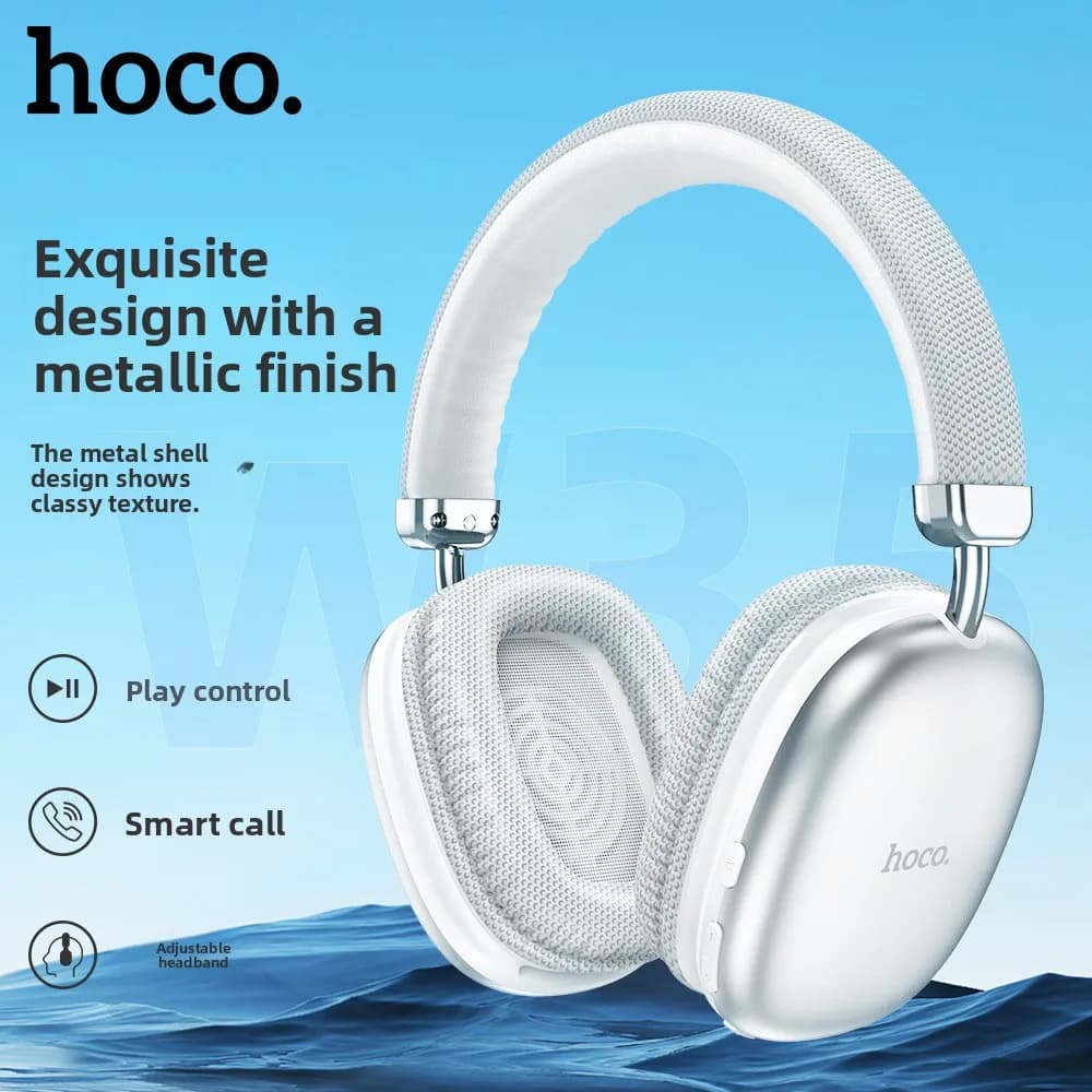 HOCO Air Upgrade Wireless Bluetooth 5.3 Cuffie musicali Microfono Cuffie audio HiFi Suono stereo Auricolari sportivi Driver 40MM 45 ore