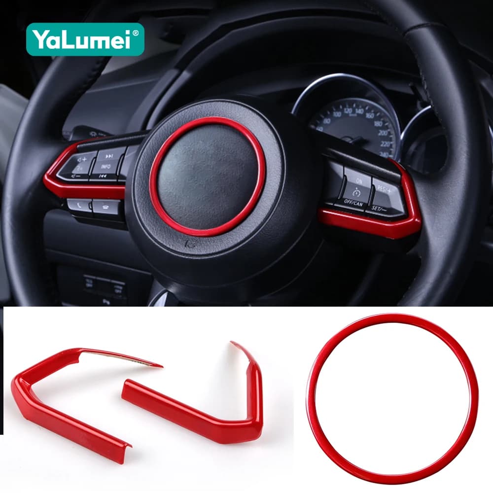 ABS Auto Volante Pulsante Pannello di Copertura Trim Telaio Per Mazda CX-5 CX5 CX 5 2017 2018 2019 2020 2021 2022 2023 2024 2025