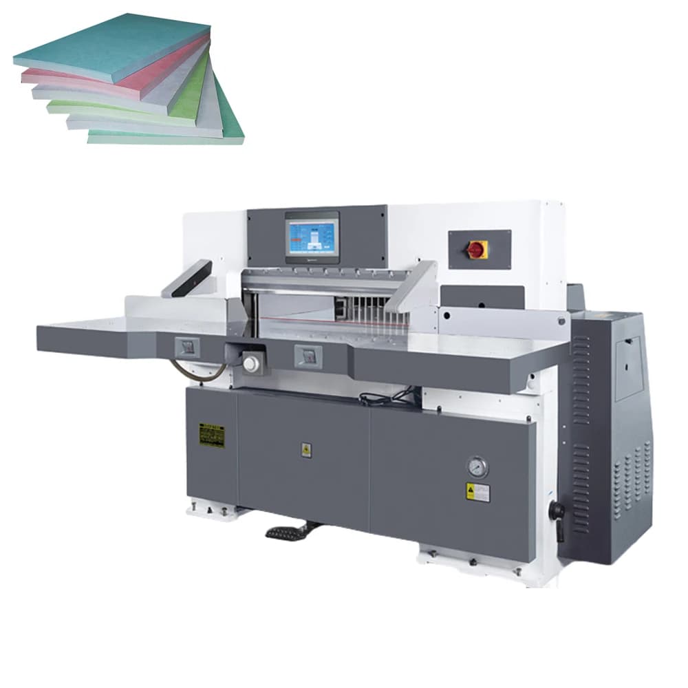 Macchina di controllo servo Tagliare fogli di carta prima di stampare Tagliatrice di carta resistente Taglierina a ghigliottina di carta idraulica da 920 mm