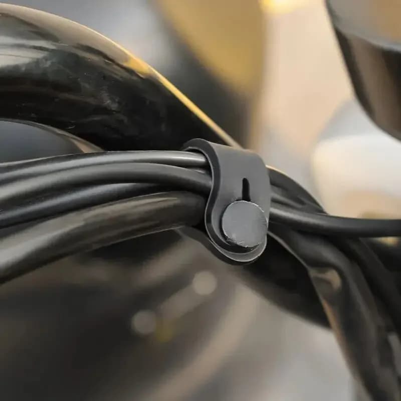 Motorcycle Rubber Frame Securing Cable Wiring Harness Power Cord Tie Clutch Line Brake Cable Ties Elastic Fix Accessories