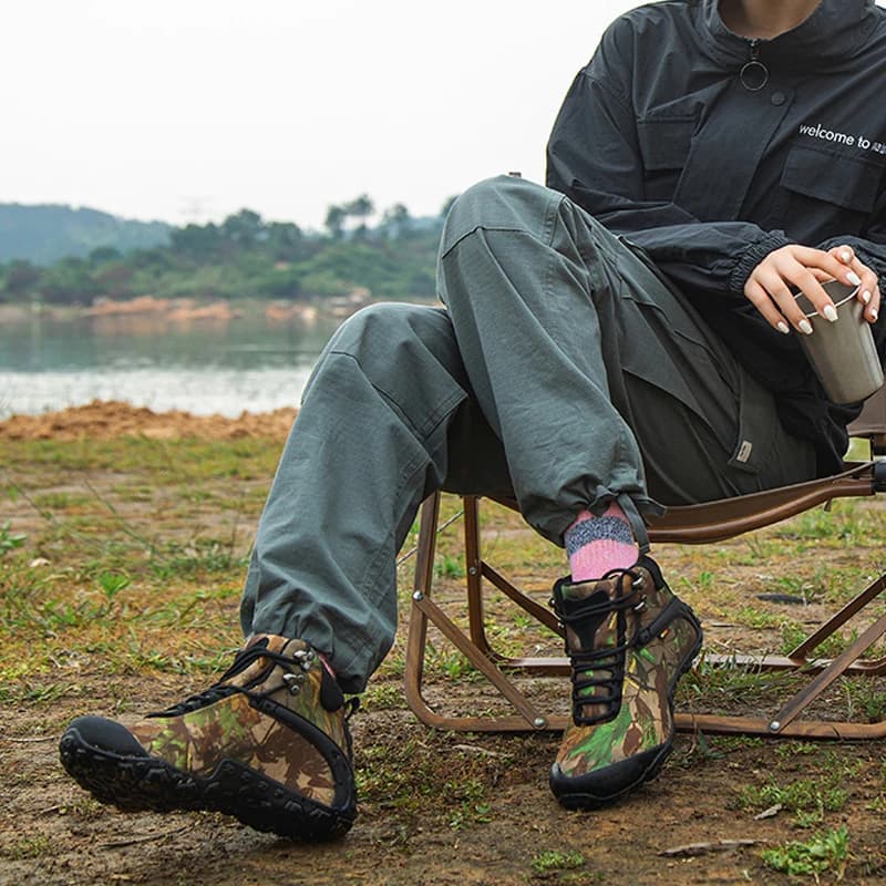 2025 XIANGGUAN Uomo Outdoor Scarpe da trekking in tela impermeabili Stivali bassi Scarpe da ginnastica da arrampicata per pesci traspiranti resistenti all'usura antiscivolo