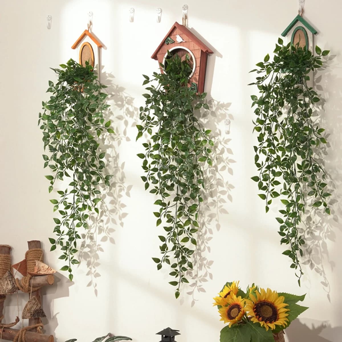 Pianta Artificiale Simulata, Ghirlanda Decorativa per Casa, Ufficio, Feste, Porta, Giardino, Matrimonio, Decorazione Fai-da-Te, Regalo, Accessorio