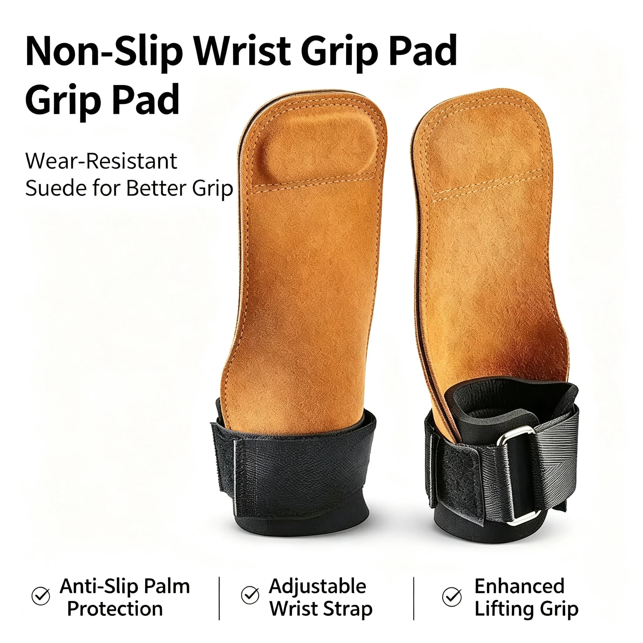 Gym Pull-Up Grip Strap Wrist Straps Anti-Slip Weight Power Belt Lifting Pads Deadlift Workout Palm Protection Gloves