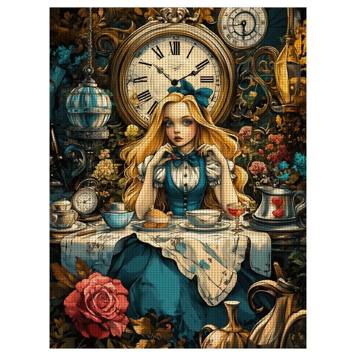 1pc 30X40CM/11.8*15.74inch Restaurant Princess Stamped Cross Stitch Kit DIY Kit 11/14/16CT DIY Embroidered Set DIY Cross-Stitch
