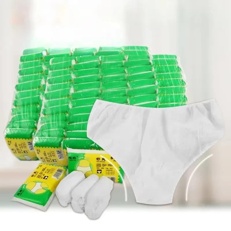 24 Pz/set Viaggio Portatile Usa E Getta Non Tessuto Slip di Carta Mutandine Biancheria Intima Bianca Regolare Mutande Di Emergenza per le Donne Degli Uomini