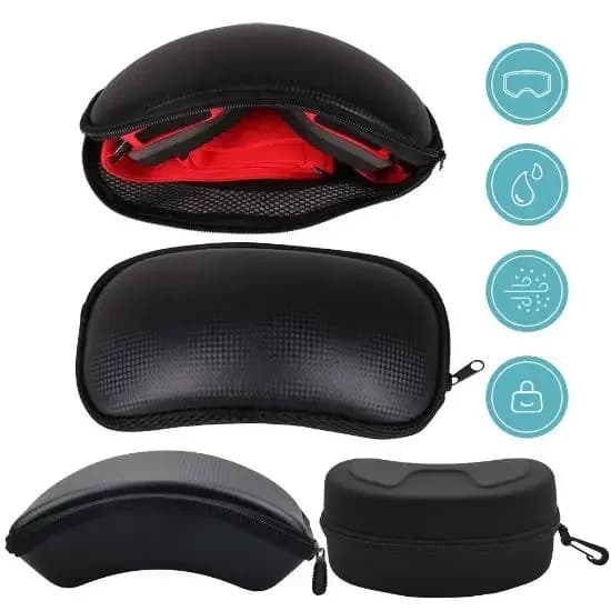 Custodia per occhiali da sci in EVA antipolvere con cinturino per occhiali da ciclismo, accessori per sport all'aperto, occhiali da sci, occhiali da sole, scatola portaoggetti