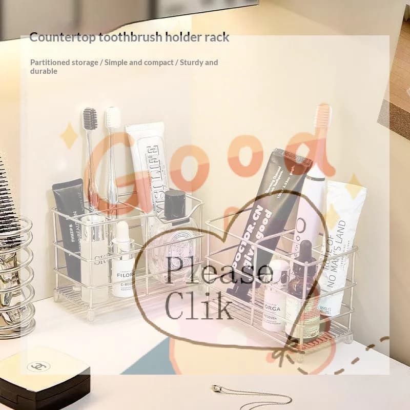 【HG】5-Slot Stainless Steel Toothbrush Holder - Space-Saving Freestanding Design, No Installation Required, Ideal For Bathrooms
