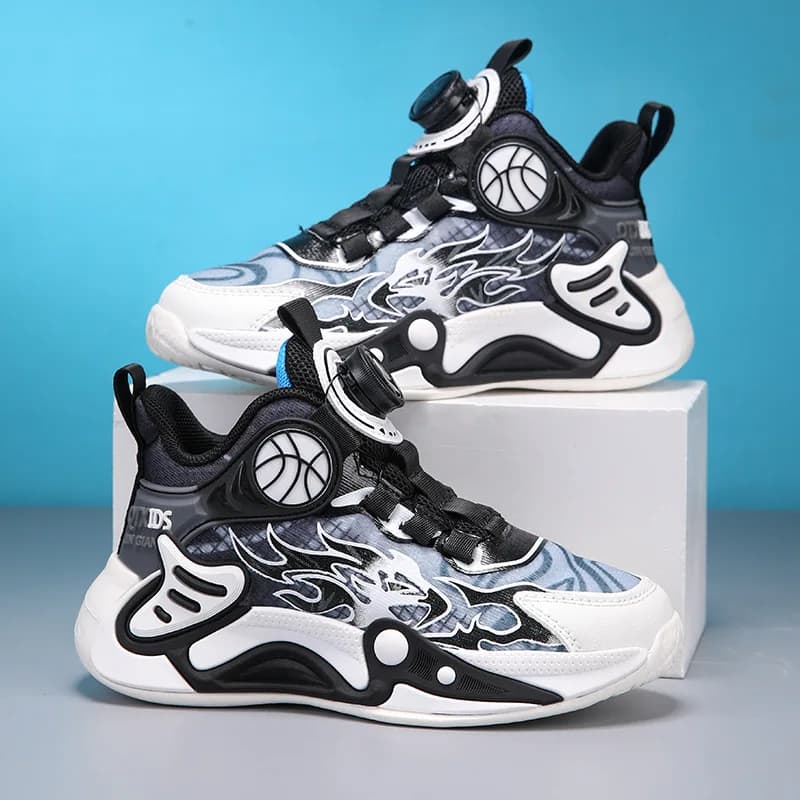 Scarpe da Ginnastica Leggere per Bambini, Sneakers Traspiranti con Chiusura Rotante, Calzature per Bambini e Bambine