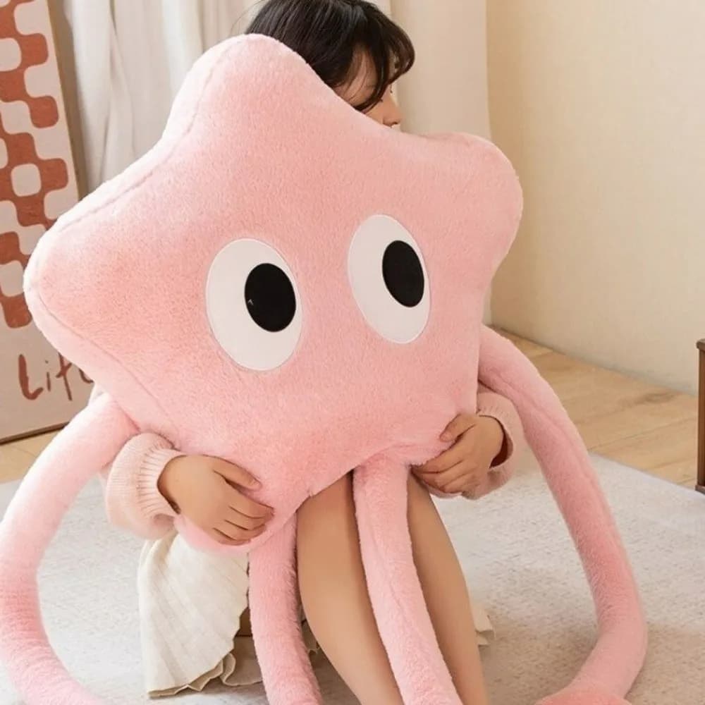 Cute 110cm Star Plush Pillow Plush Soft Stuffed Cushion Big Eyes Star Doll Gift