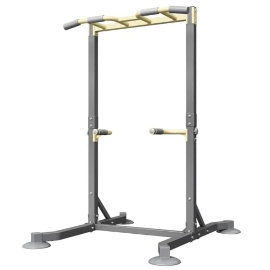 Multifunction Station for Tractions, Portable Training Equipment with Traction Bar and Dip Station, for Home Gym, Supports 600 pounds, Steel
