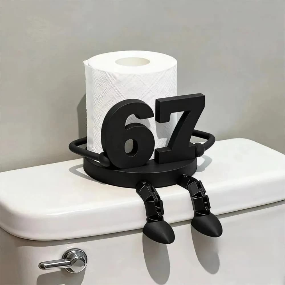 Funny Reading Partner 3D Printed Tissue Holder Novelty Plastic Toilet Paper Holder Unique Roll Paper Holder Kitchen