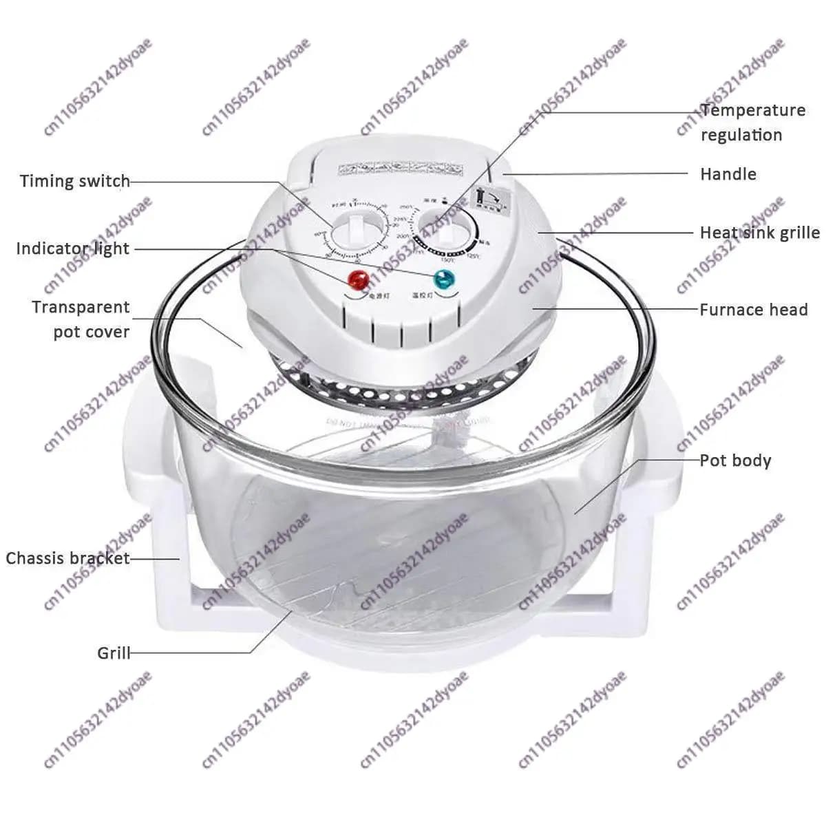 12L halogen light wave stove, electric oven, air fryer, multi-functional cooking stove