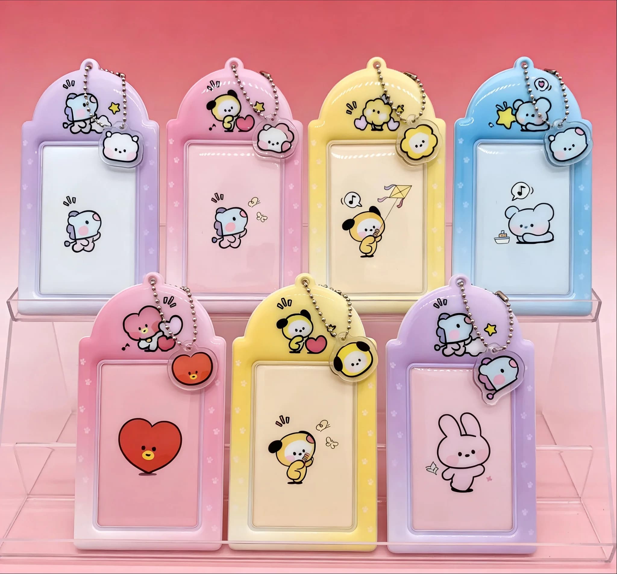 BT21 koya RJ Shooky Man Chimmy Tata Cooky Creative Personality Animation Peripheral Card Set Secondary Cartoon Storage Set Gift