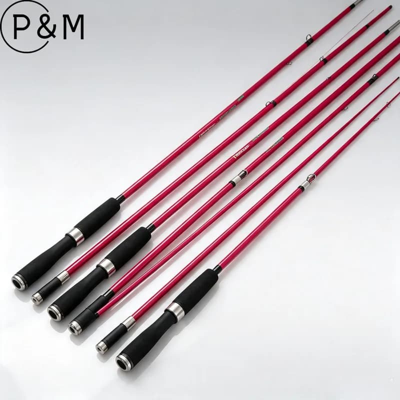 Pink Solid Fiberglass Fishing Rod 2 Sections Plug-in Spinning Casting Rod Hard Blank Lure Rod Freshwater Saltwater Fishing Tackl