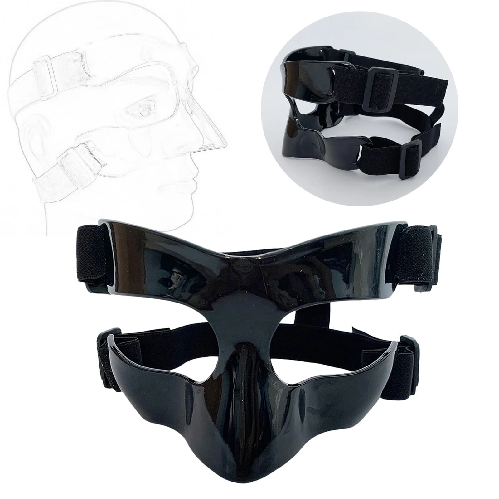 Basketball face protection for broken nose for football boxing face protection shield basketball mask for adults