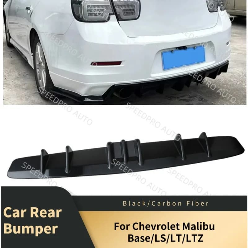 Auto Paraurti Posteriore Diffusore 33 "Per Malibu Base/LS/LT/LTZ 7 Alette Spoiler Inferiore Lip Splitter Corpo Accessori Auto Nero