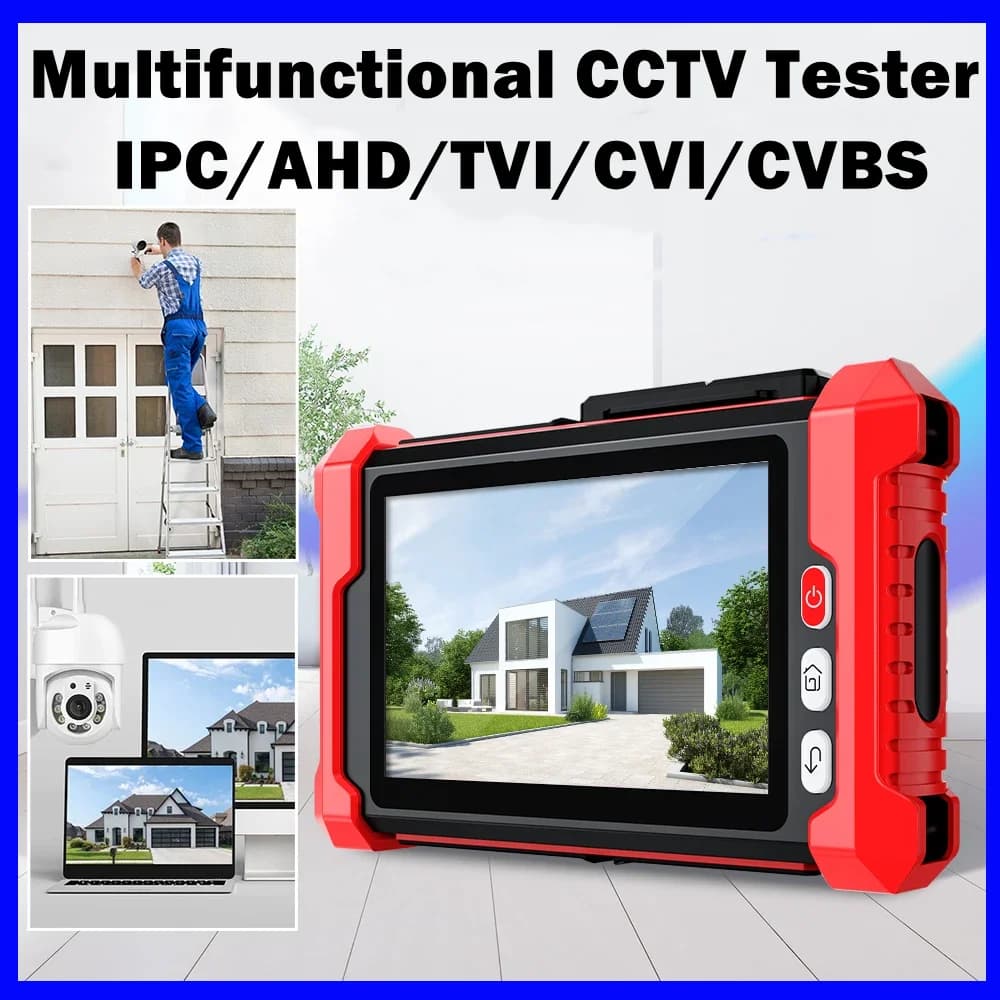 IPC728HSO Tester IPC 12/24V with 8-inch Touch Screen, HDMI VGA PSE TDR VFL CVBS AHD TVI CVI, OTDR DC IP Camera Tester