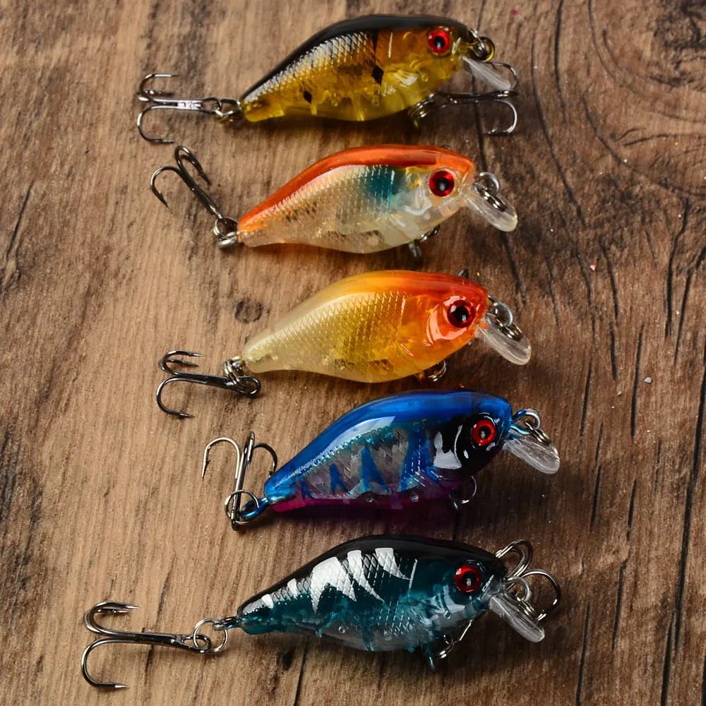 5 pcs Floating Crankbaits Fishing bait Wobbler Manovella Jerkbait Bass Swimbait Ami High Swimming Duro