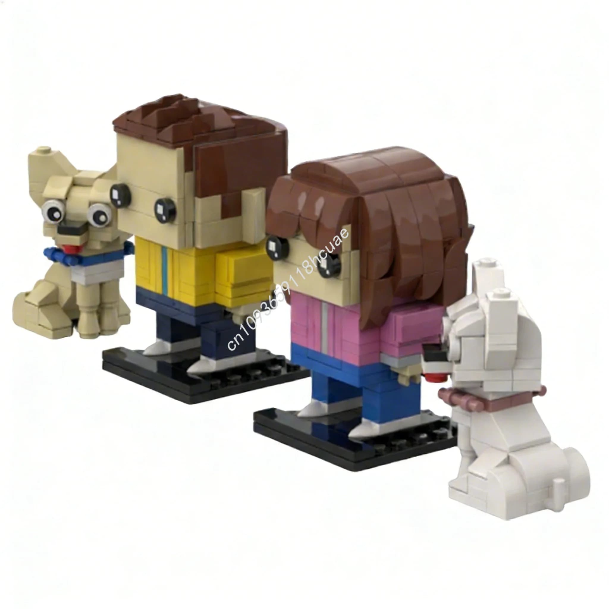 372 Pezzi MOC Brickheadz Me Contro Te, Blocchi da Costruzione, Kit Creativo Fai-da-Te, Idea Regalo Natalizio, Giocattolo Educativo