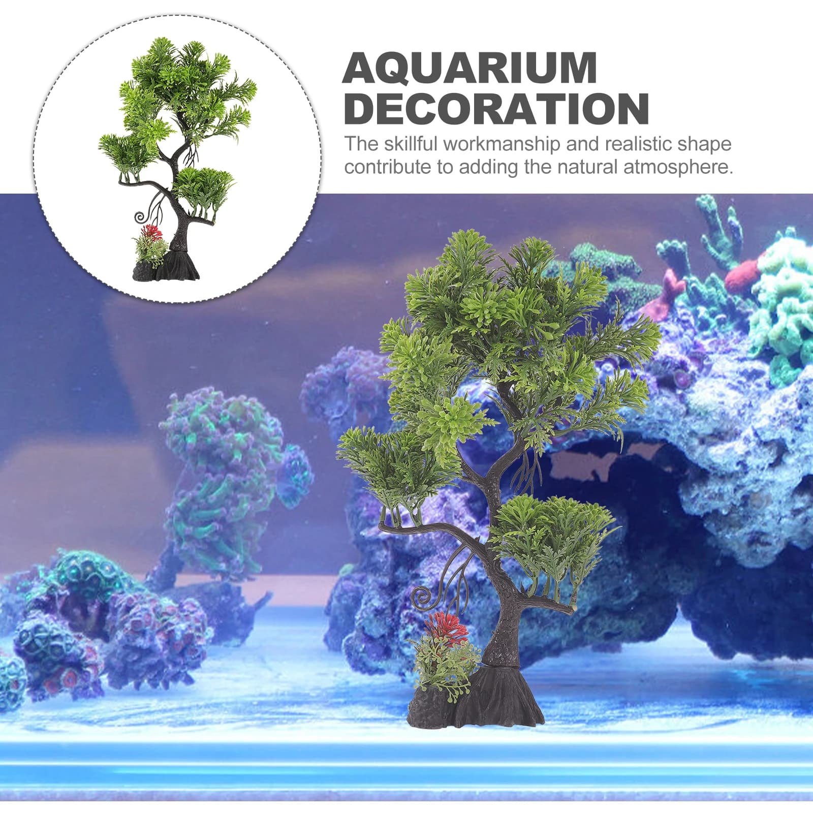 Aquarius Artificial Tree Aquarium Decoration Plastic Model Landscape Ornaments Animal Products Aquatic Plant Accessories