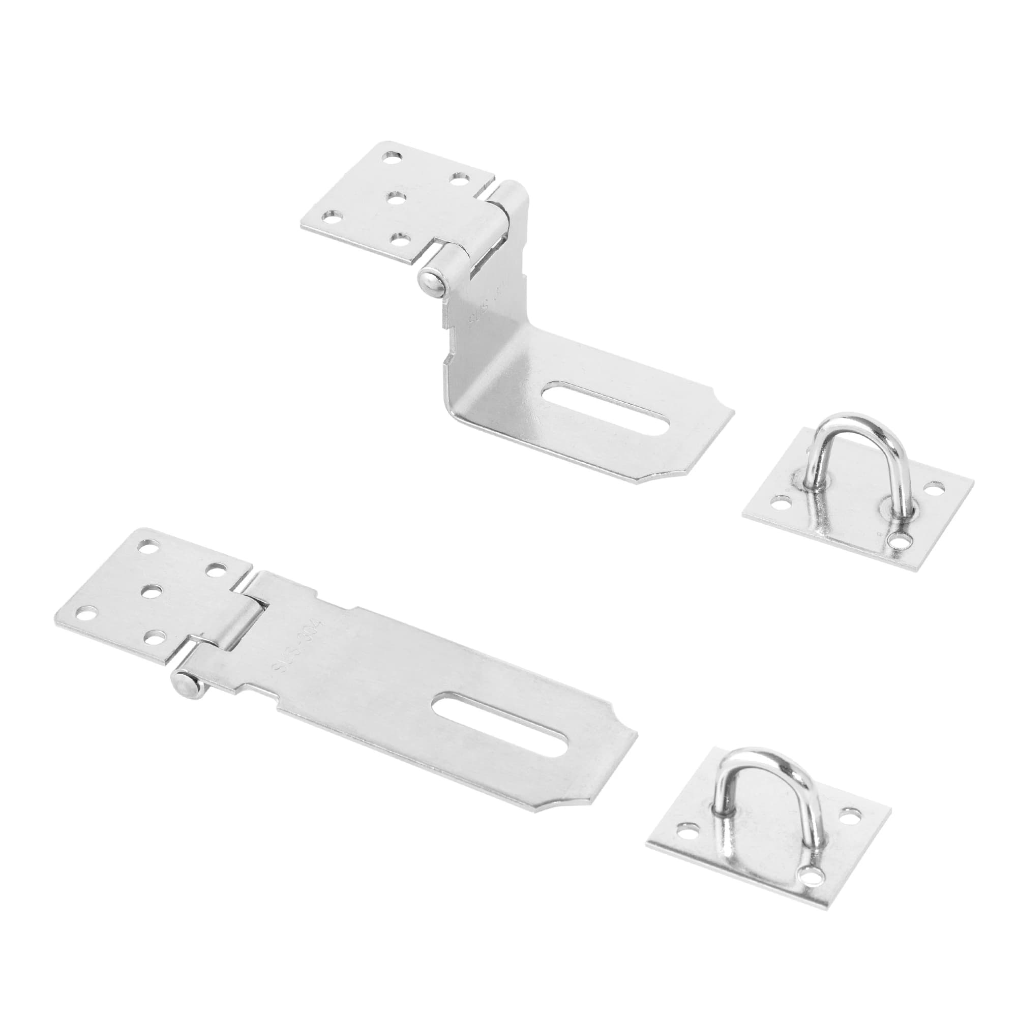 Chiusura a Scatto in Acciaio Inox per Porte, Armadi, Cassetti e Porte in Legno, con Lucchetto di Sicurezza