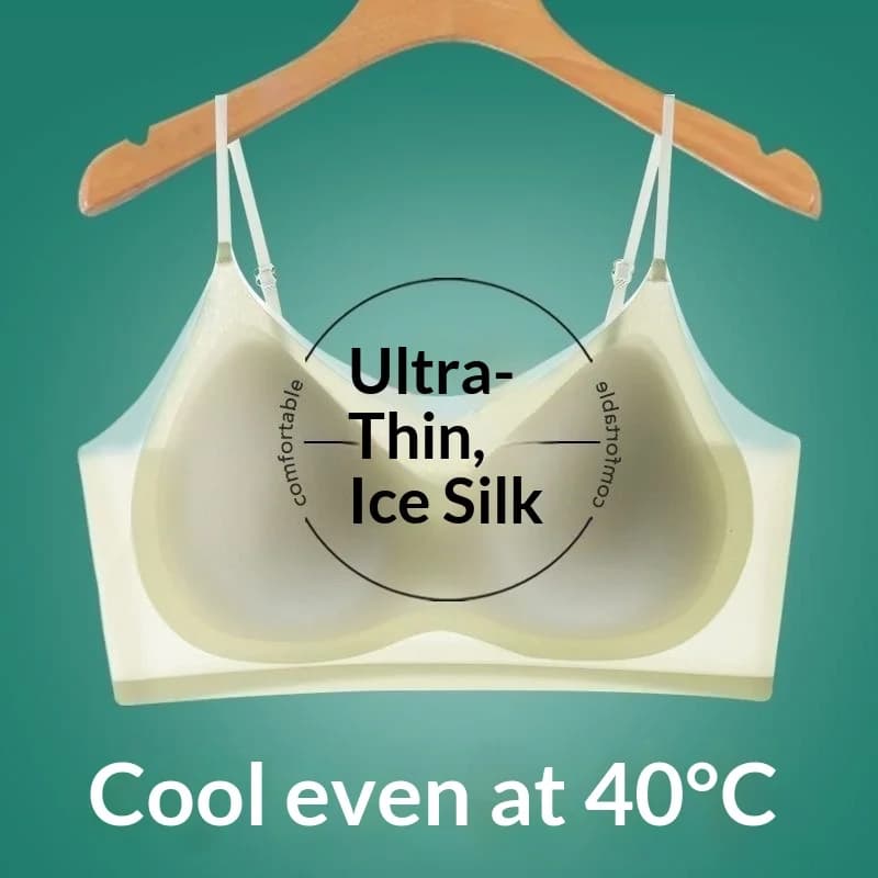 Reggiseno da donna in seta ghiaccio senza cuciture, bestseller, per seno piccolo, effetto push-up, sollevamento e supporto confortevole, senza ferretto, reggiseno rinfrescante