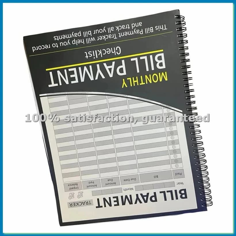 Organizzatore Mensile delle Fatture, Tracker dei Pagamenti, Agenda, Quaderno per Budget Domestico, Elenco delle Spese e delle Fatture per Uomini e Donne - A07G