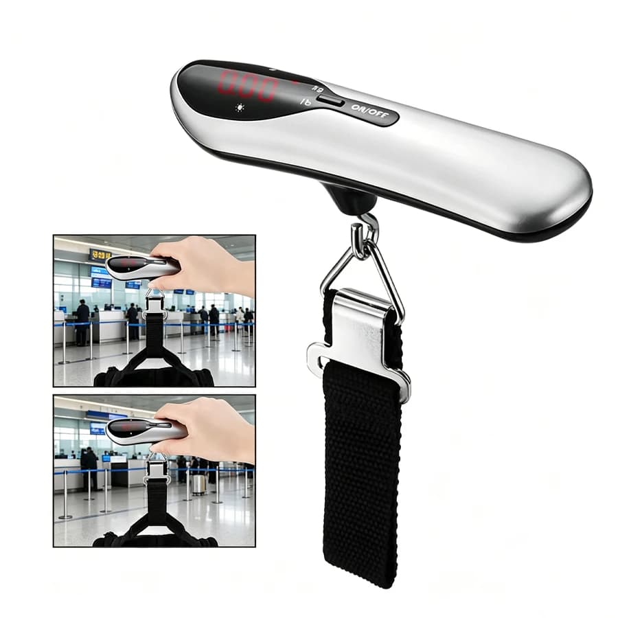 Nuova Bilancia Digitale con Display LCD 110lb/50kg, Bilancia Elettronica per Valigie, Bagagli e Borse da Viaggio