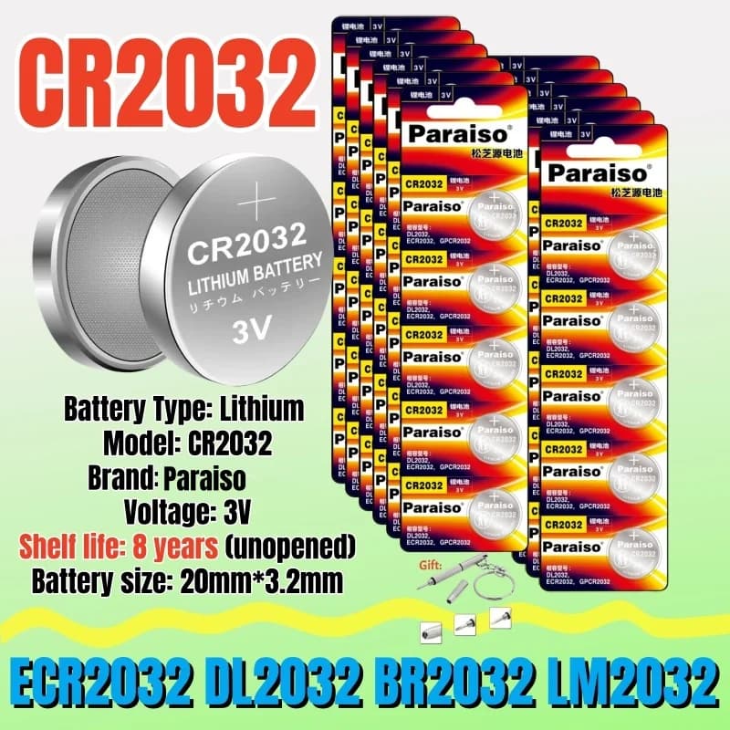 CR2032 Cr2032 Batteria a bottone 3V Cella a bottone al litio DL2032 ECR2032 5004LC per calcolatrice giocattolo Orologio chiave auto Telecomando