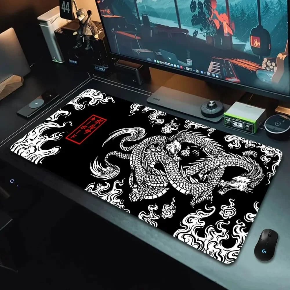 Game mouse mat Dragon Japanese Fast desk mat Play mouse mat with anime theme keyboard for Esports