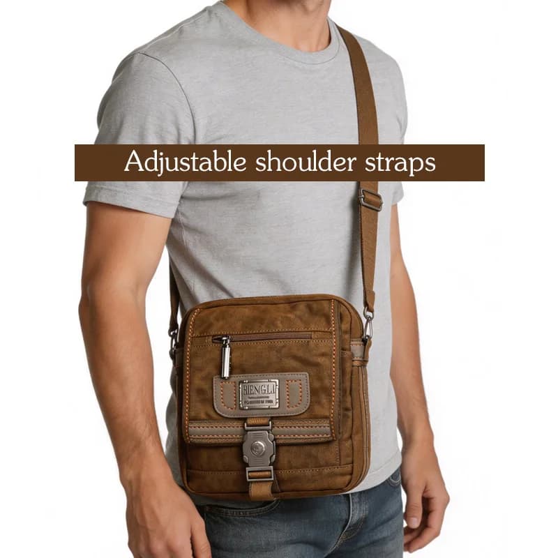 Men Canvas Shoulder Bags Leisure Wear Resistant Retro Cross Messenger Vintage Bag Unisex Casual Fashion Crossbody Bag