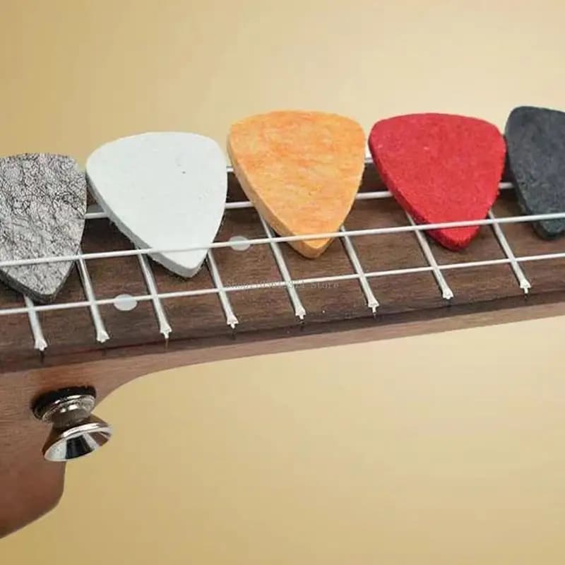 5 Set Universal Replacement Strings Nylon Ukulele Strings and 10Pcs Felt Picks Ukulele Accessories Easy to Install