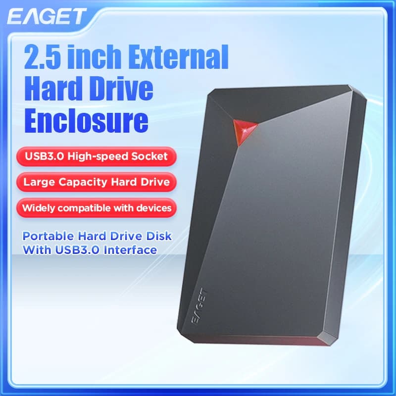 Eaget Disco rigido esterno portatile G22 5 Gbps SATA HDD Disco rigido da 1 TB USB3.0 HDD esterno compatibile per SamSung PC MacBook PS5