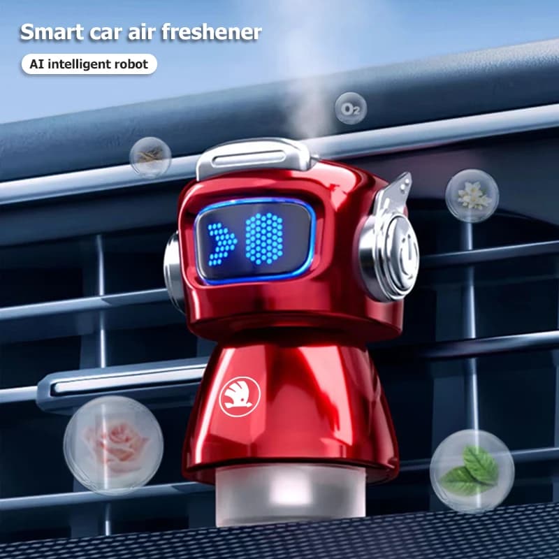 Smart Car Deodorant AI Robot Rechargeable Perfume Diffuser For Skoda Octavia Kodiaq Elroq Kamiq Scala Kylaq Fabia Rapid Yeti