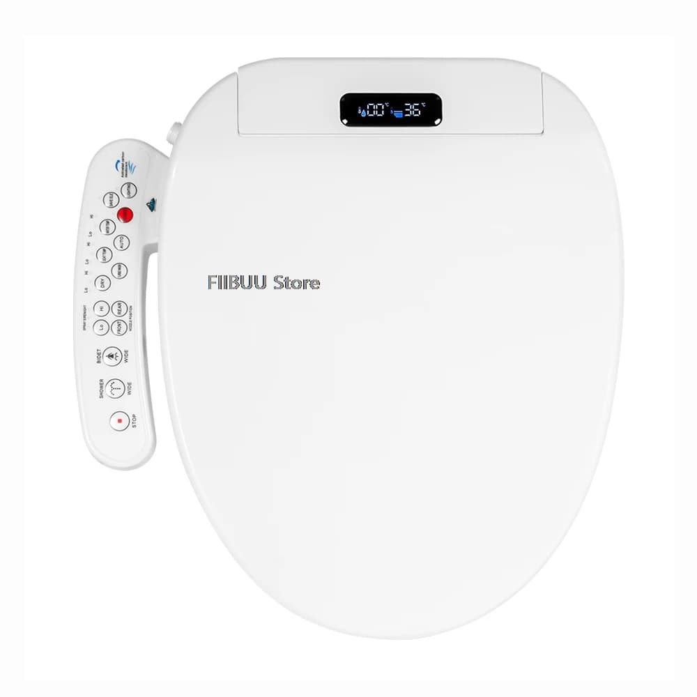 Bidet intelligente Copriwater Pannello laterale Controlli Acqua calda istantanea Lavaggio anteriore posteriore Coperchio a chiusura lenta Coperchio intelligente allungato