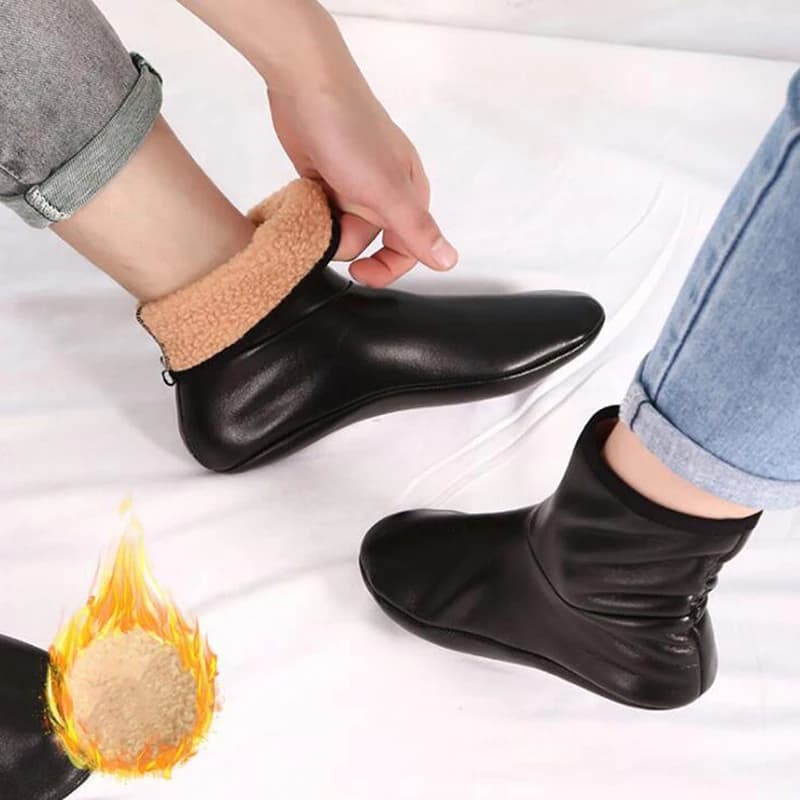 Calzini antiscivolo morbidi per interni in pelle calda invernale Unisex