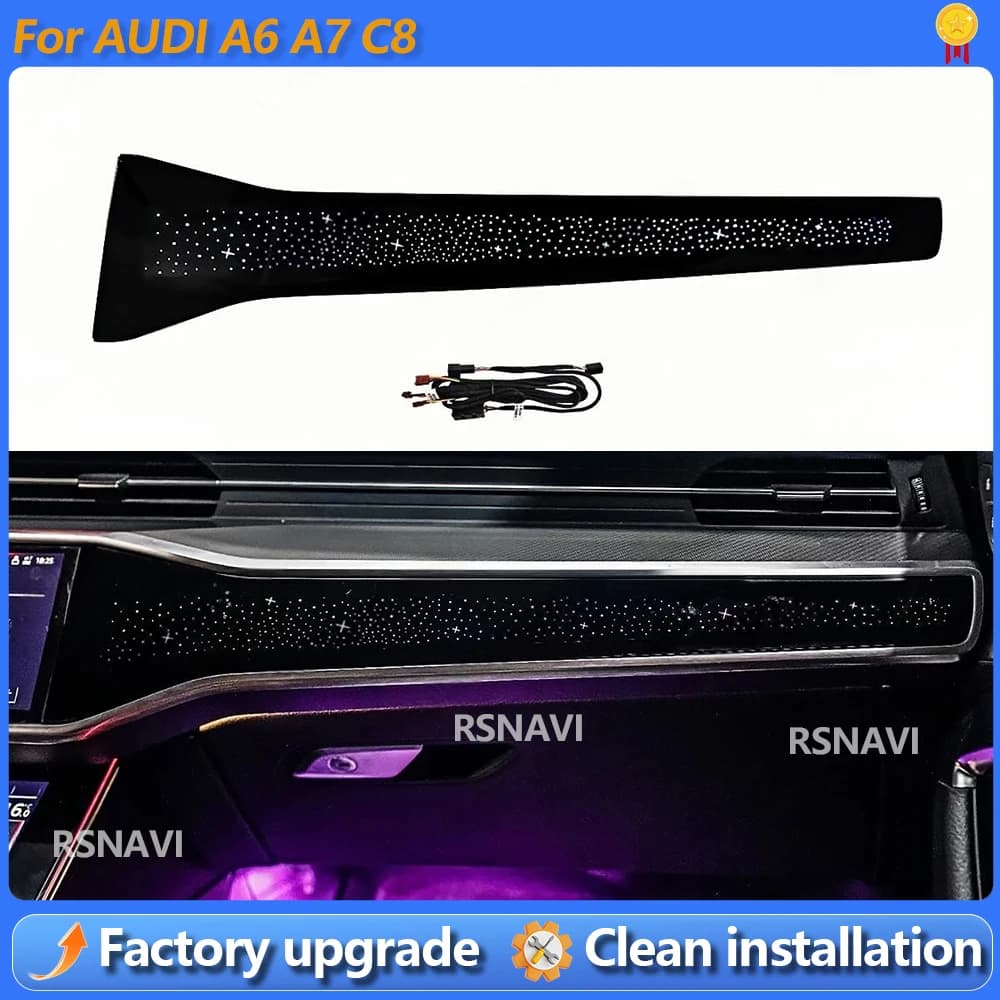 32 Colour LED Starry Sky Instrument Lights For Audi A6 A7 C8 RS6 RS7 Auto Co Pilot Passenger Decorative Lamp Ambient Light Parts