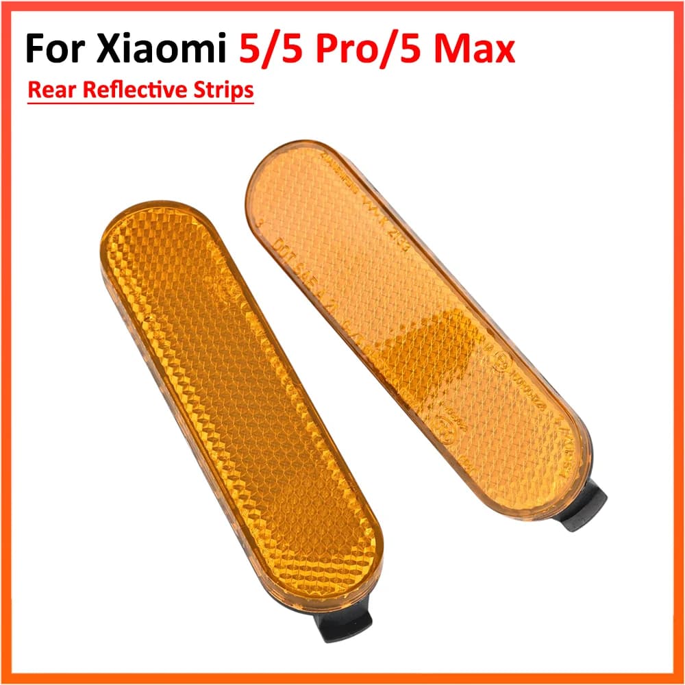 Reflective Strips For Xiaomi 5/5 Pro/5 Max Electric Scooter Rear Wheel Yellow Safety Reflector 2pcs Accessories