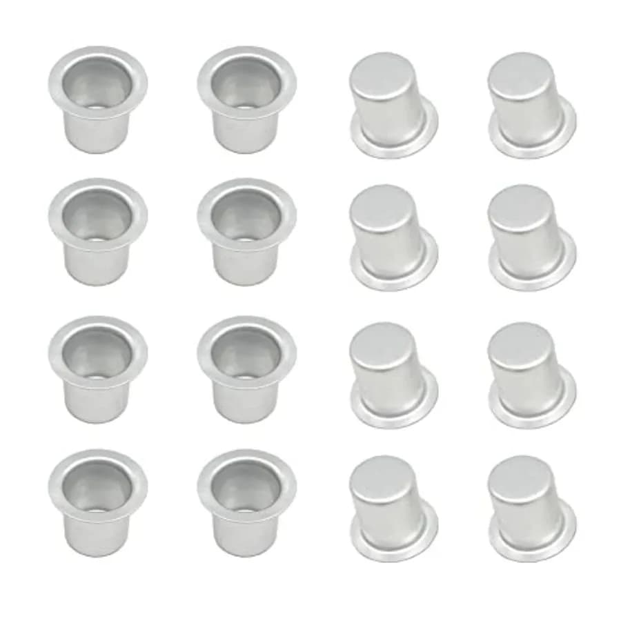 25 Pcs Metal Candle Cups Holders Candlestick Liners Inserts Holder Prevents from Wax Dripping for Lamp or Candle Making