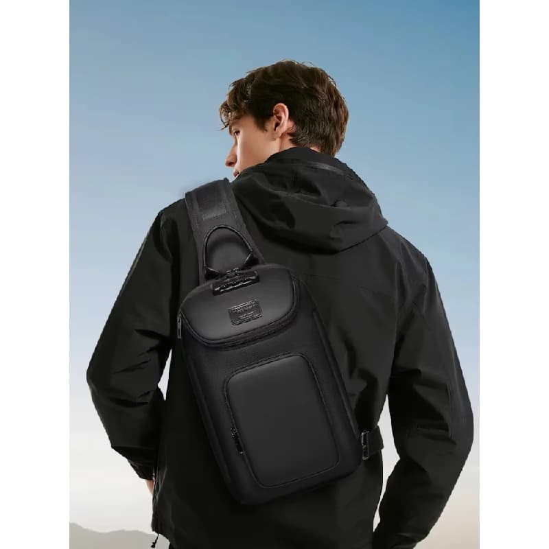 N6 6L Sling Chest Bag, Combination Lock Security Crossbody Pack, Unique Design with Smart Organization Compartments