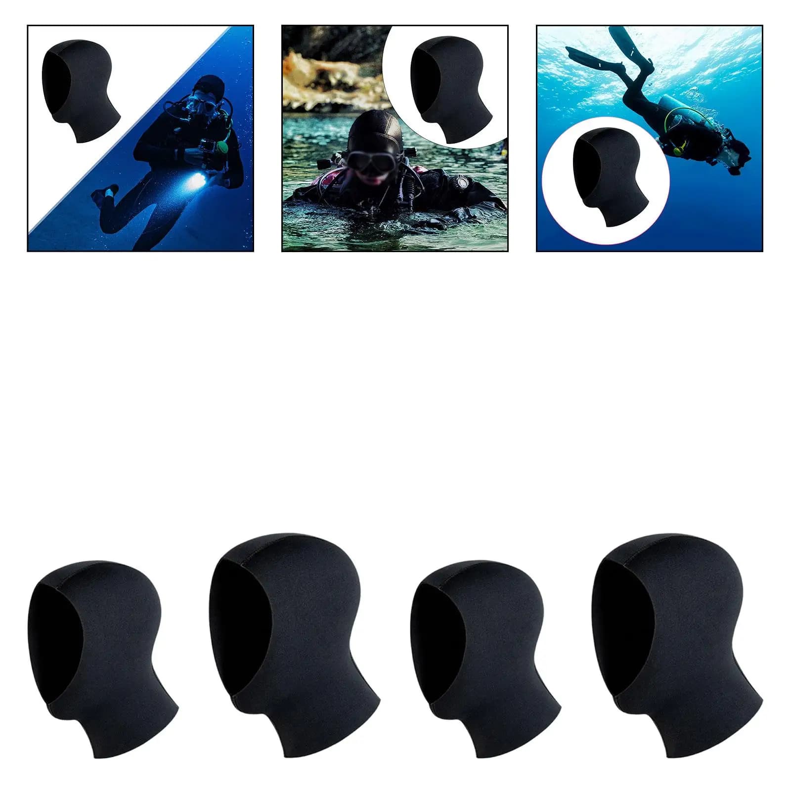 Neoprene Swim Hood Thermal Swimming Kayak Solar Protection Diving Hat