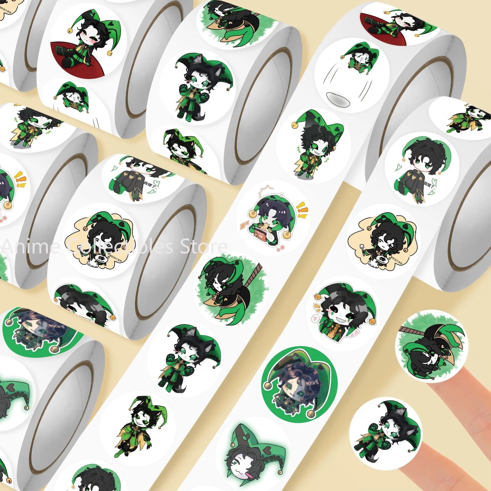 500 pieces/rotolo Anime The Freak Circus Harguin stickers for laptop DIY scrapbook auto bike decal gift