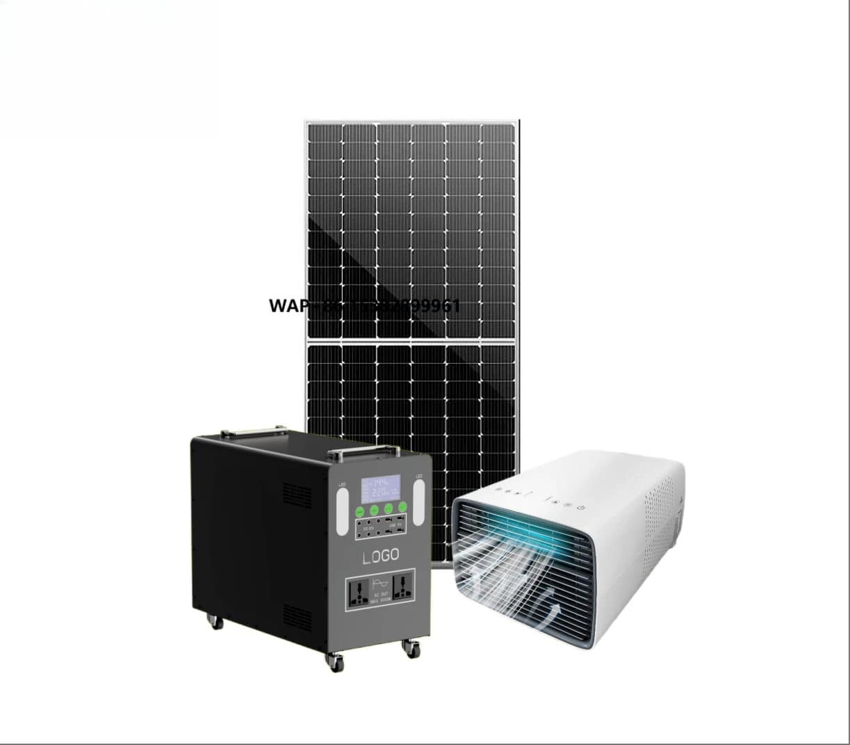 Pannello solare con batteria 2025 Nuovo sistema di climatizzazione per auto Dispositivo di raffreddamento dell'aria portatile Dispositivo di raffreddamento per parcheggio Camper