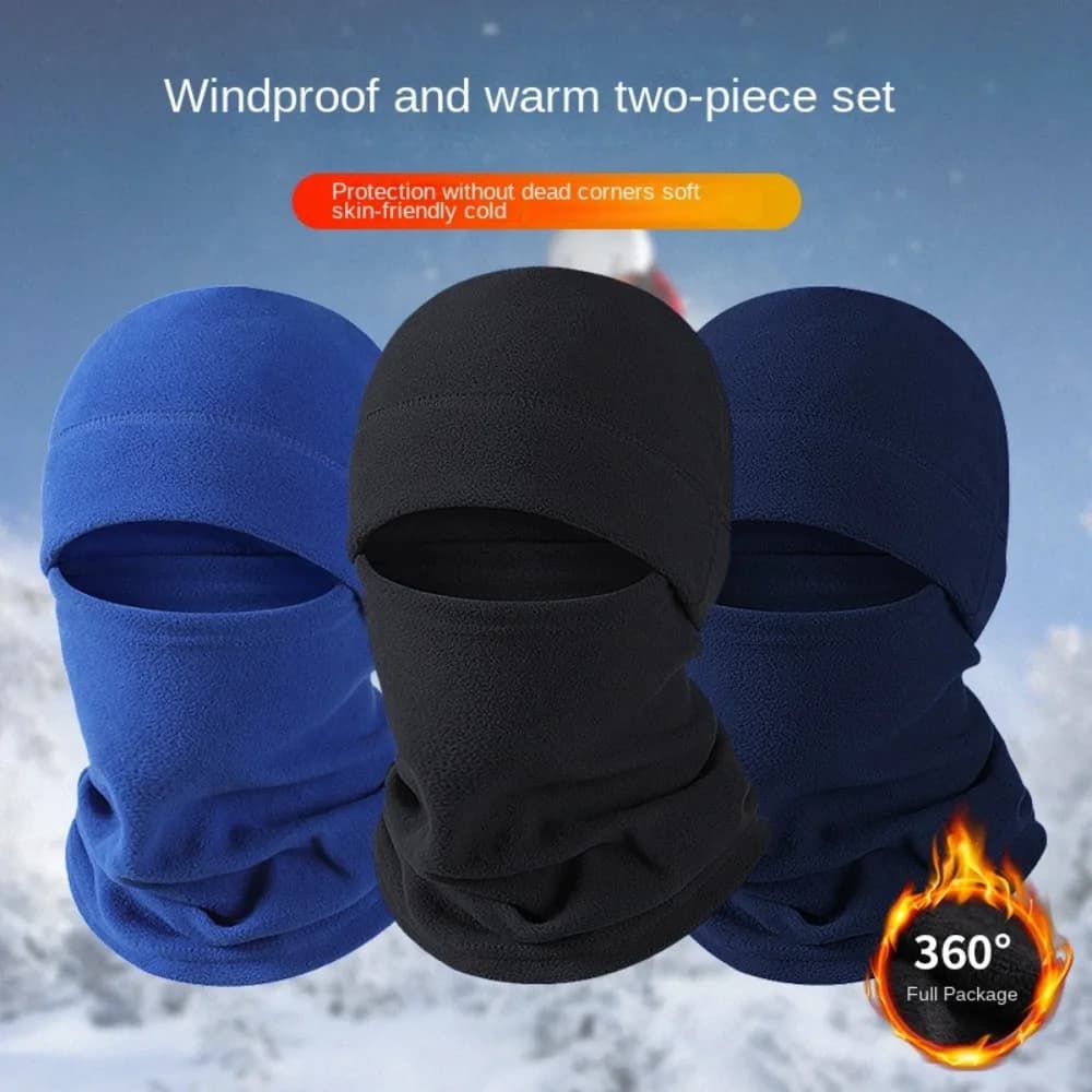 Passamontagna Scaldacollo in pile Maschera da sci Cappello a cuffia Protezione per le orecchie Berretti Cappello Maschera invernale Berretto invernale da uomo Berretto pullover