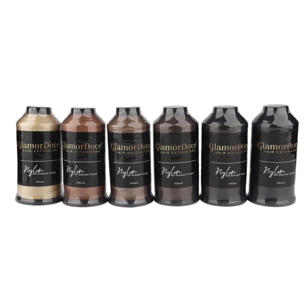 GlamorDove Nylon Bonded Weaving Thread – High Strength Sewing Thread for Weft Hair Extensions and Wig Making