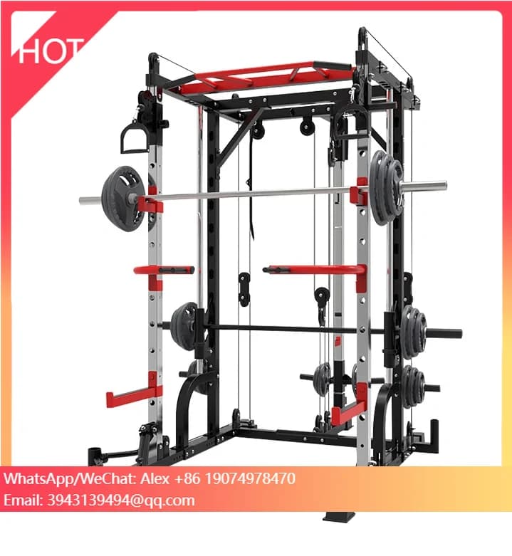 Traction bar and Smith Machine without weights, complete training equipment