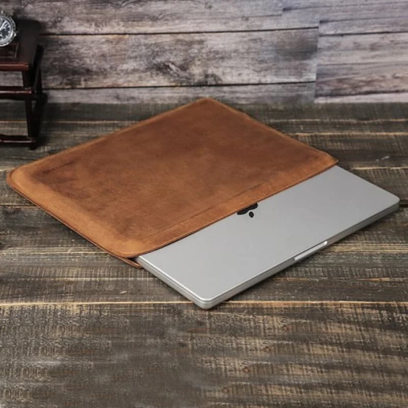 Custodia per laptop in vera pelle A+ per Apple MacBook Pro 16 14 M4/M3 Air Pro 13